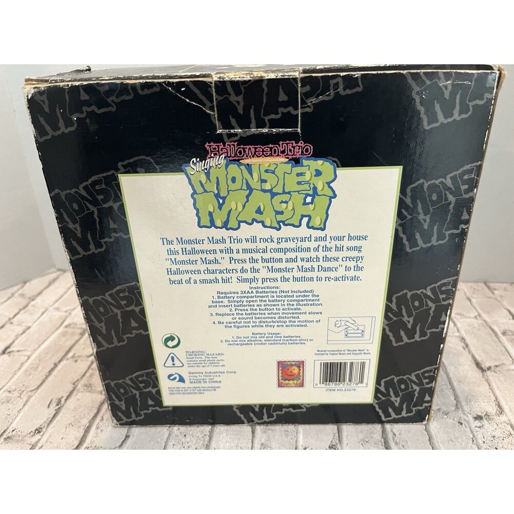 Original 1997 Gemmy Monster Mash Trio Animated Halloween Prop Decoration Works - Picture 3 of 10